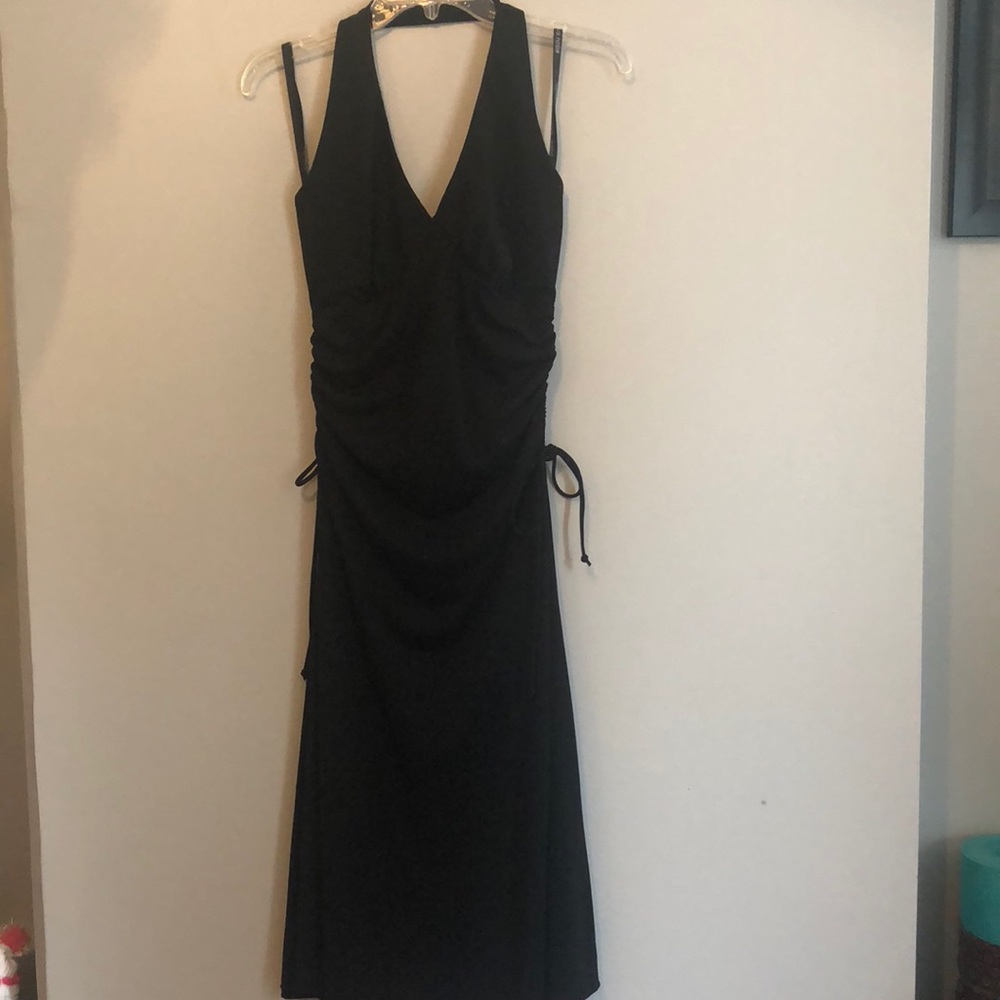 Black halter dress